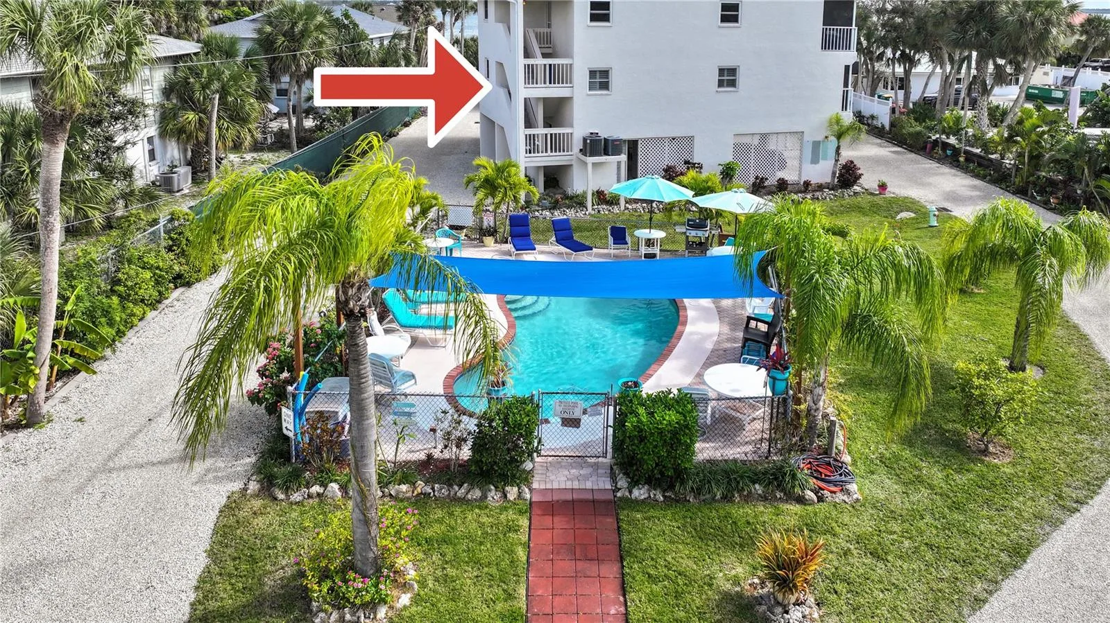 First Level Unit Over looking the Pool