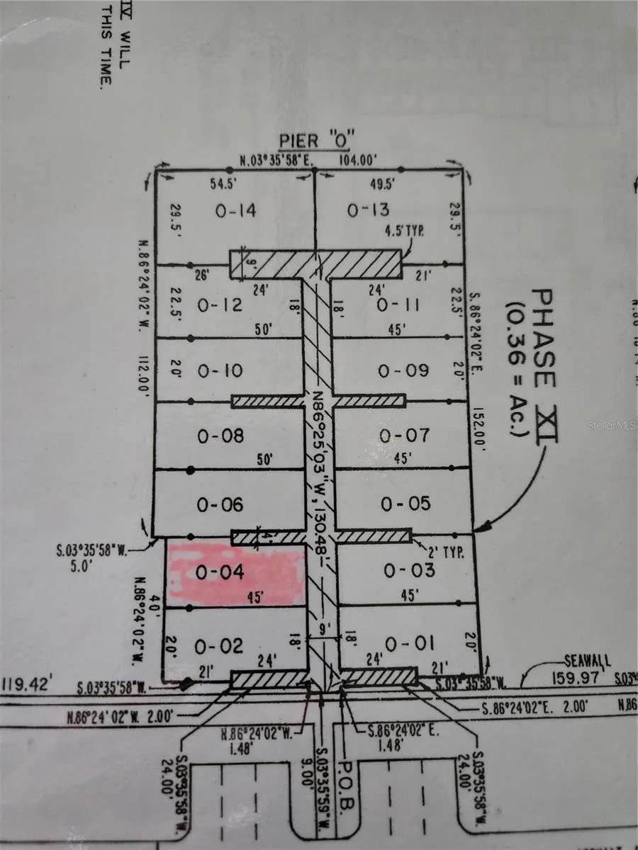 Slip O-04, a 45 x 20 ft slip