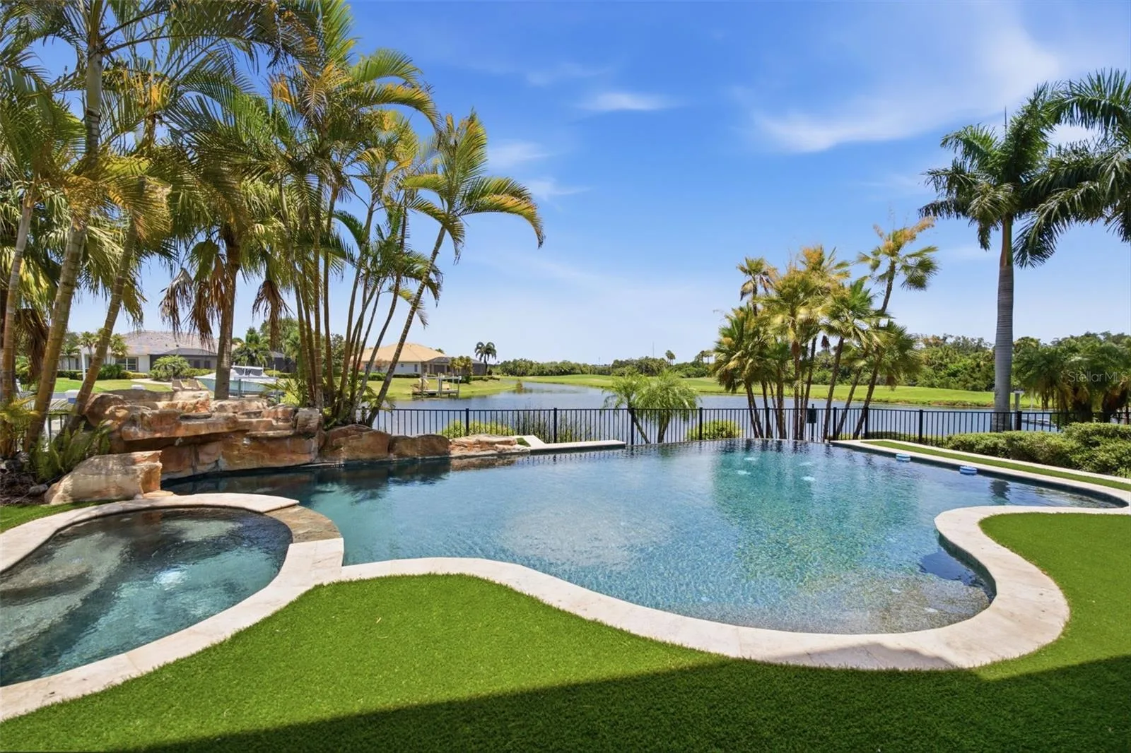 Infinity edge salt water pool