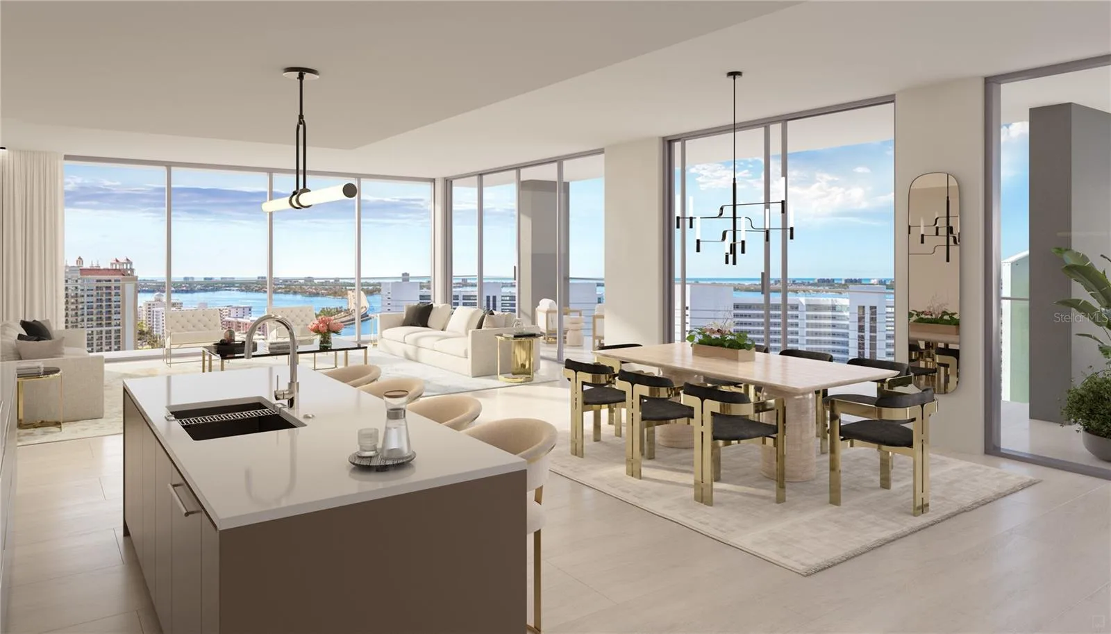Harbor 4 great room rendering