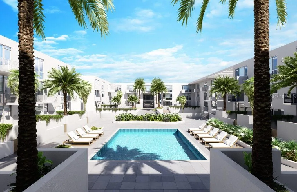 Builder Rendering of Area Where Condominium will be located.