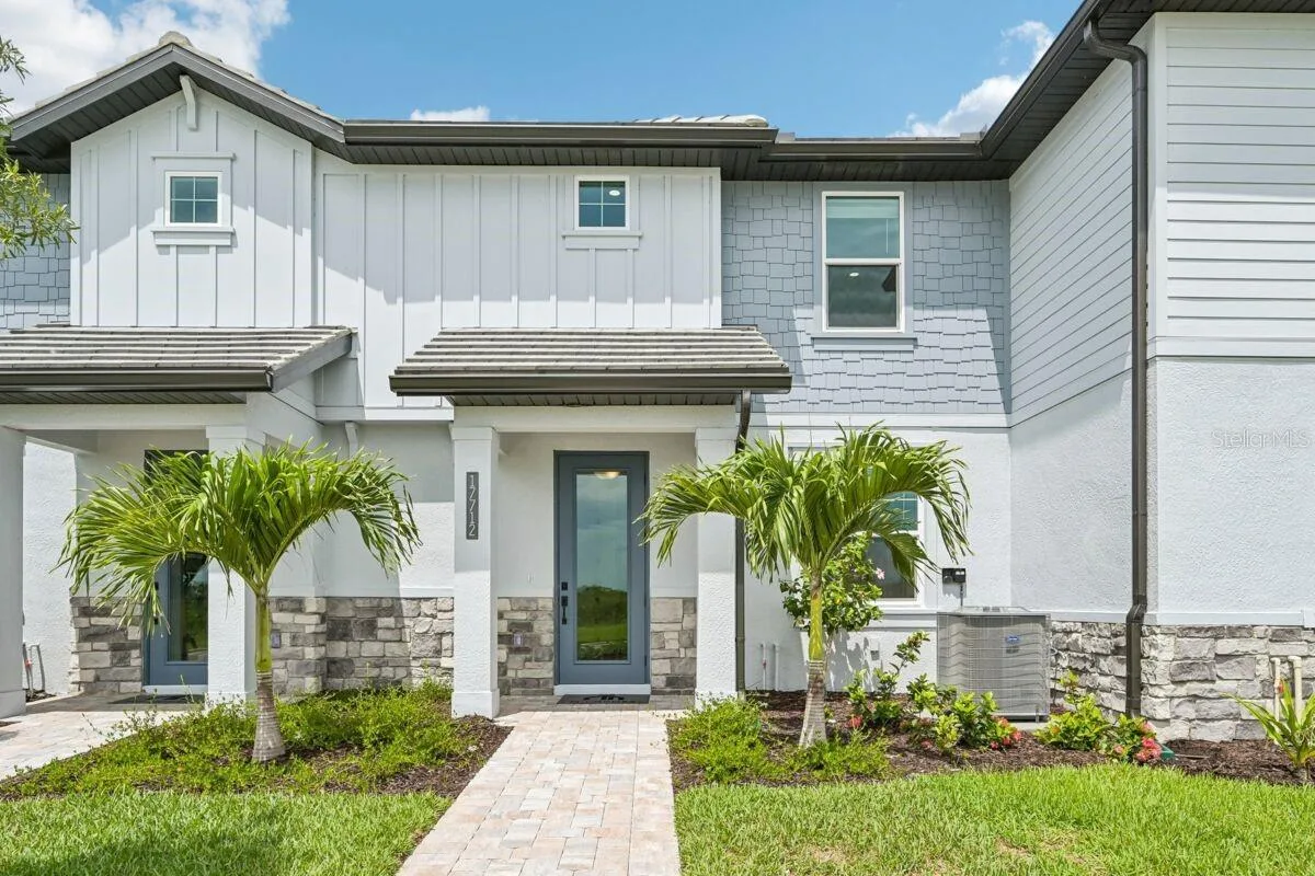 Sabal Front Exterior- Photo description represents the model home of same floor plan.