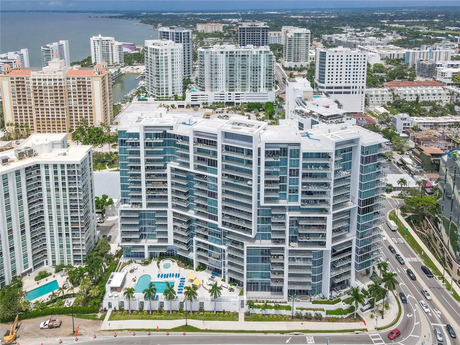 Aerial view of The Vue