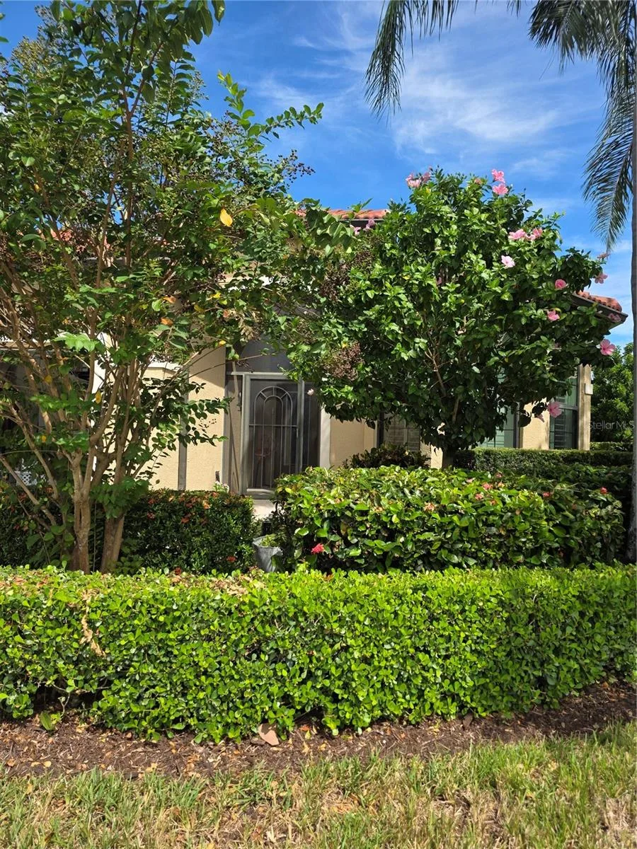 Beautifully landscaped entry